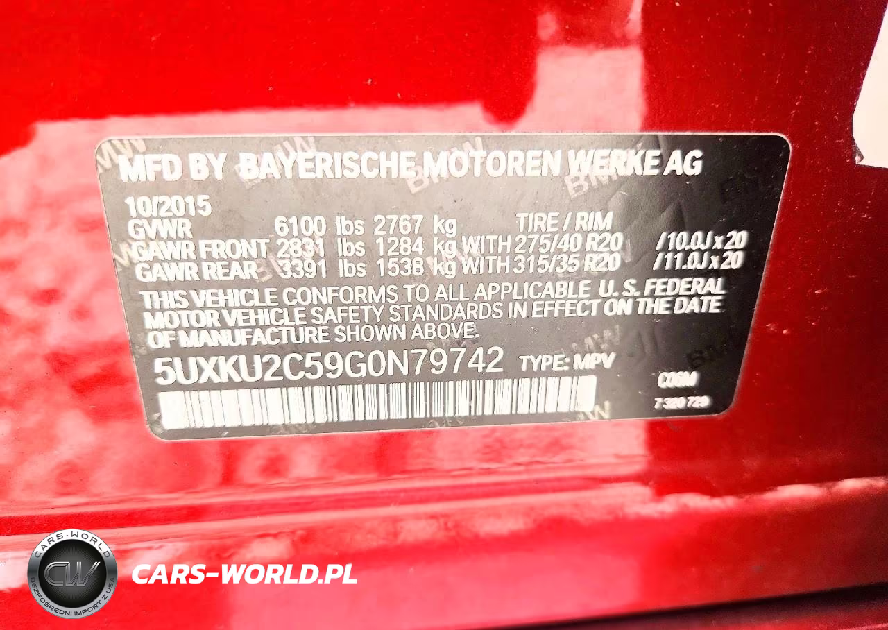 2016 BMW X6 xDrive35I VIN:5UXKU2C59G0N79742 - 13