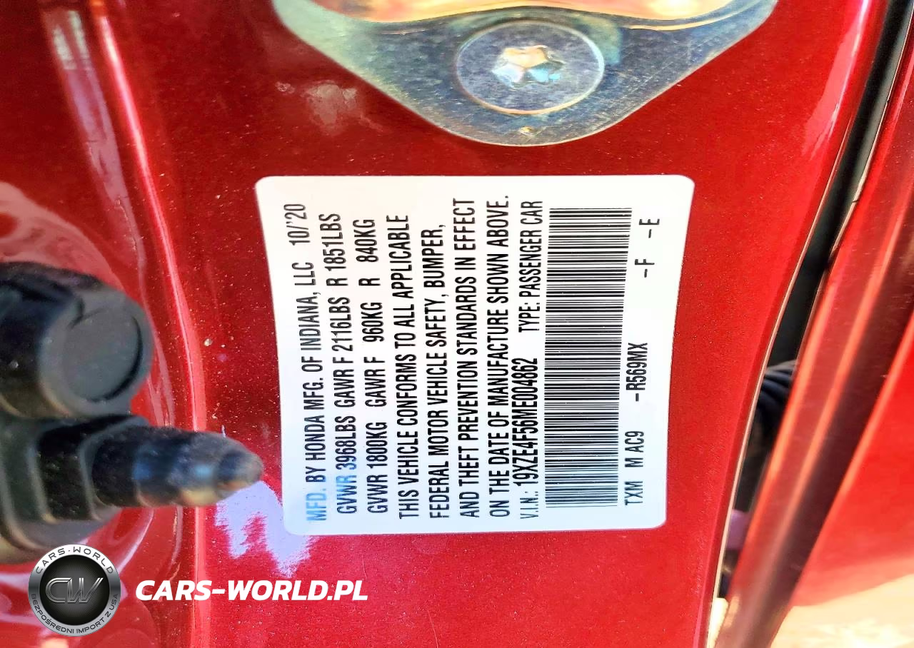 2021 Honda Insight Ex VIN:19XZE4F56ME004862 - 12