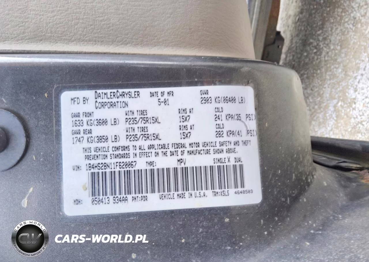 2001 Dodge Durango VIN:1B4HS28N11F620067 - 14