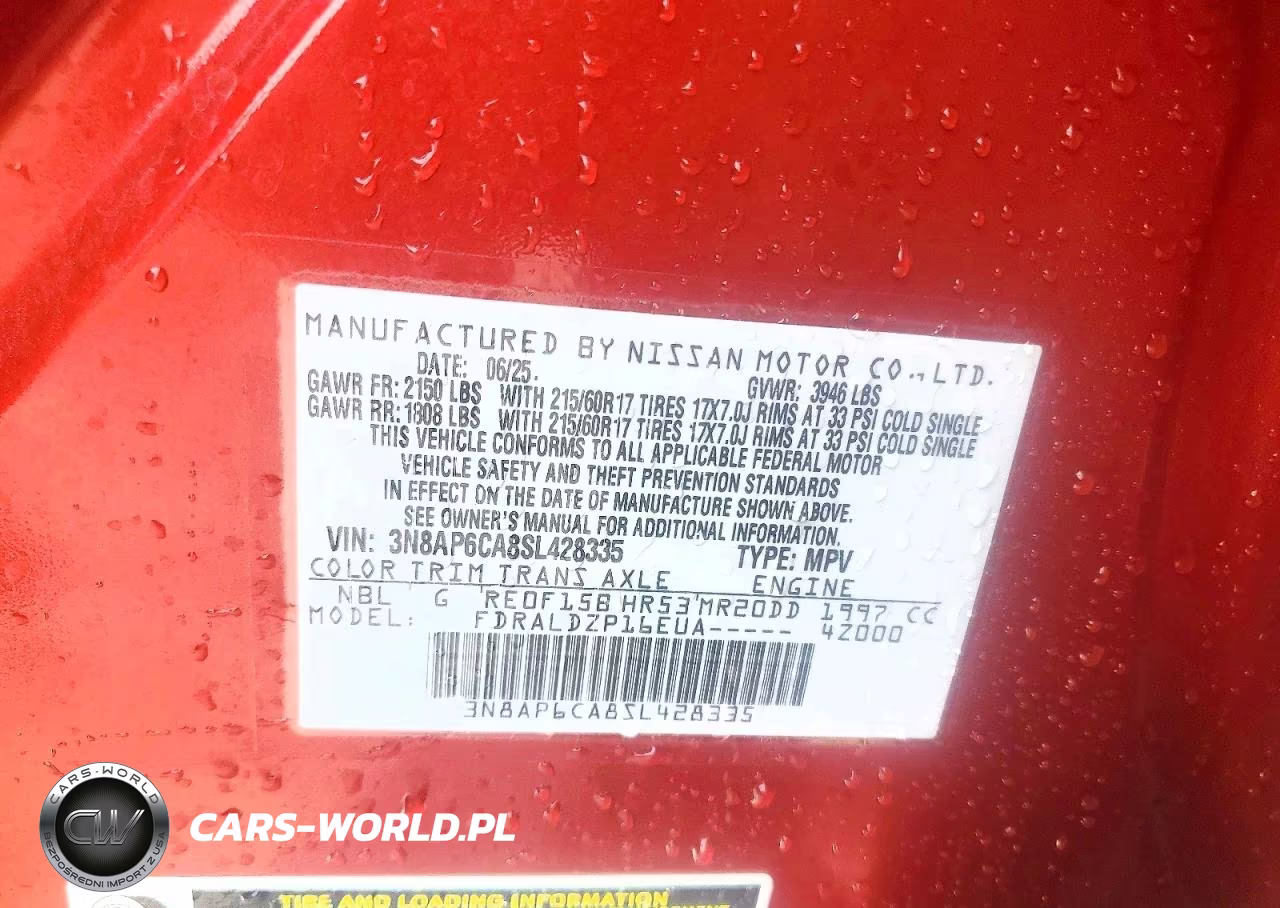 2025 Nissan Kicks Sv VIN:3N8AP6CA8SL428335 - 13