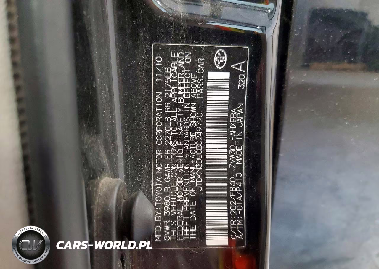 2011 Toyota Prius Two VIN:JTDKN3DU0B0249720 - 12
