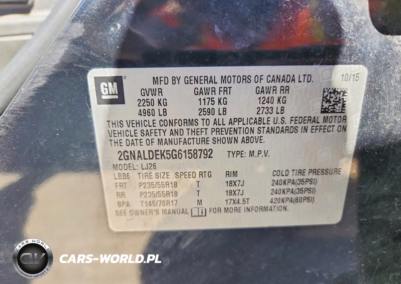 2016 Chevrolet Equinox Ltz VIN:2GNALDEK5G6158792 - 12