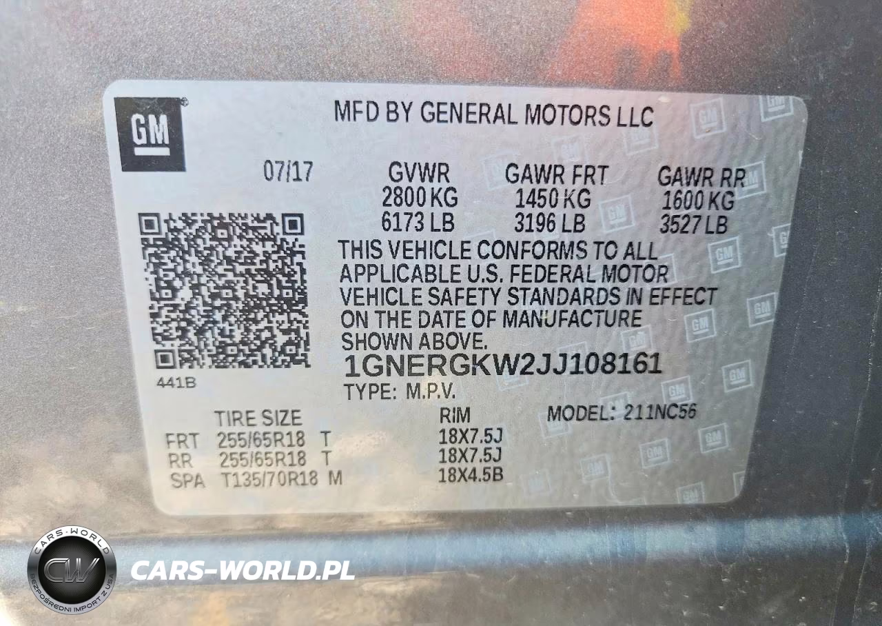 2018 Chevrolet Traverse Lt VIN:1GNERGKW2JJ108161 - 13