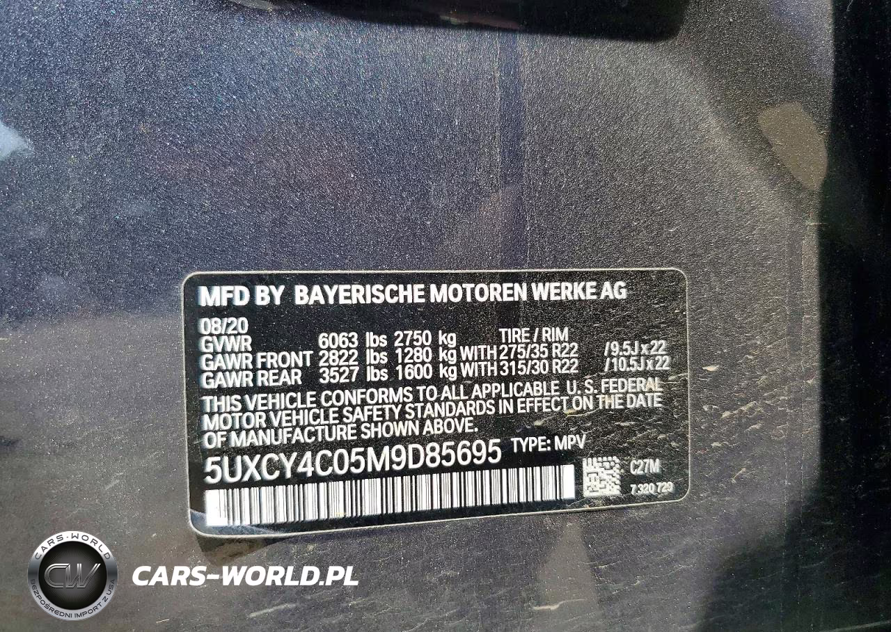 2021 BMW X6 Sdrive 40I VIN:5UXCY4C05M9D85695 - 12