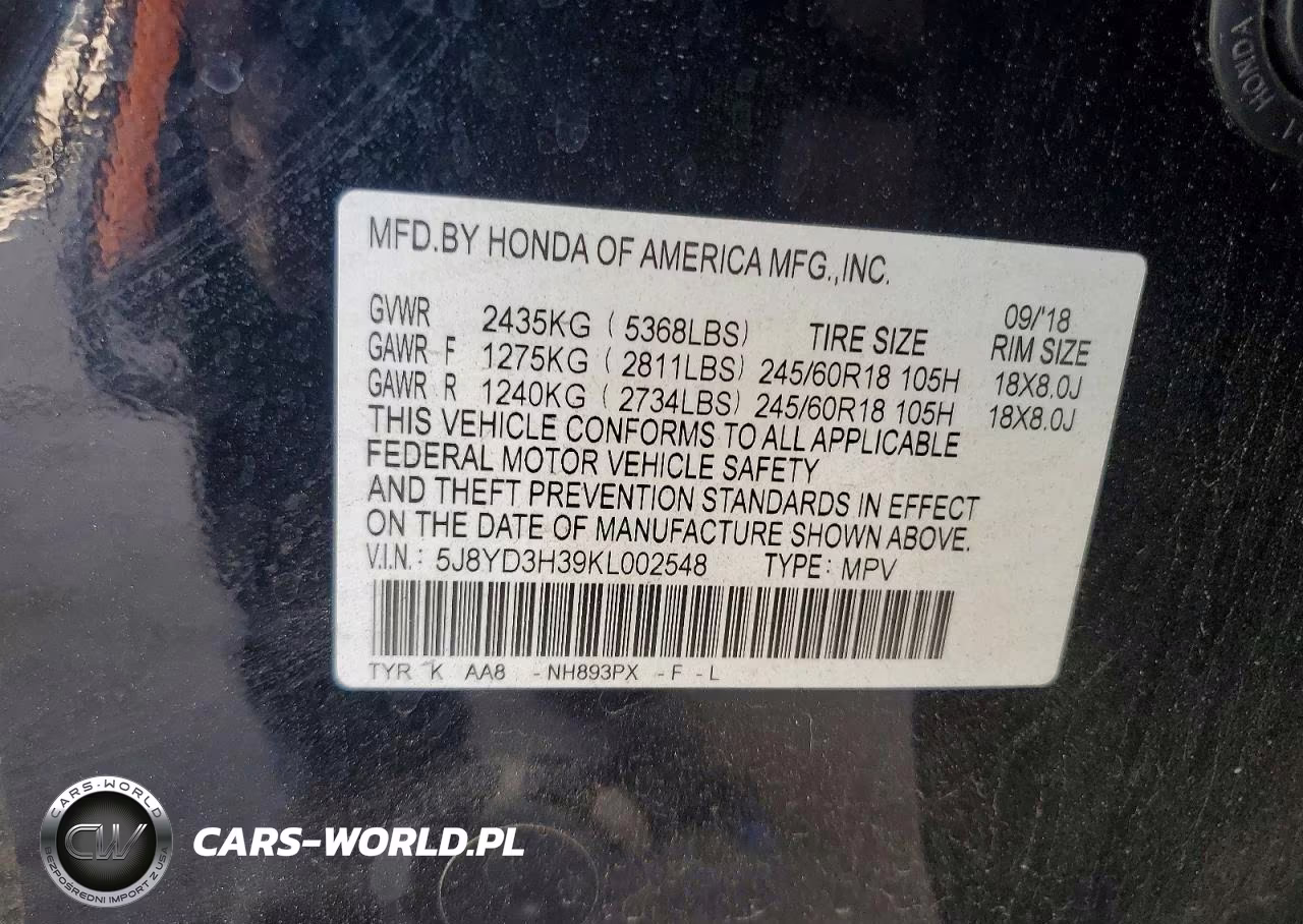 2019 Acura Mdx VIN:5J8YD3H39KL002548 - 13
