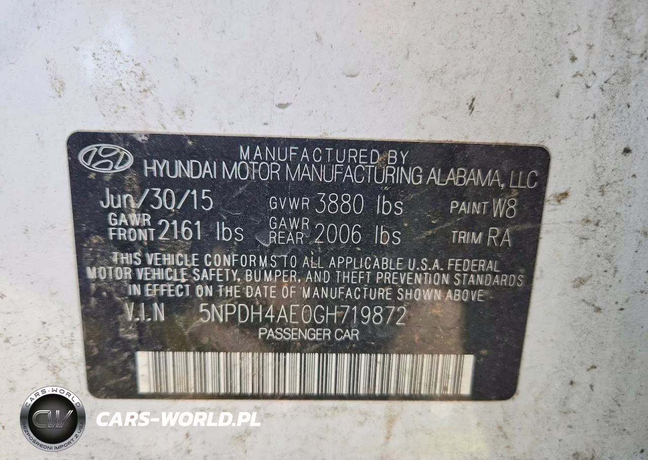 2016 Hyundai Elantra Se VIN:5NPDH4AE0GH719872 - 12