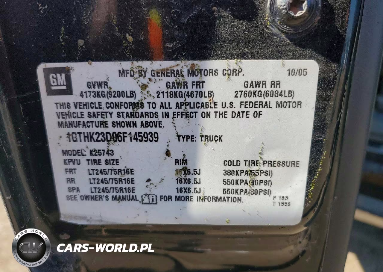 2006 GMC Sierra K2500 Heavy Duty VIN:1GTHK23D06F145939 - 12