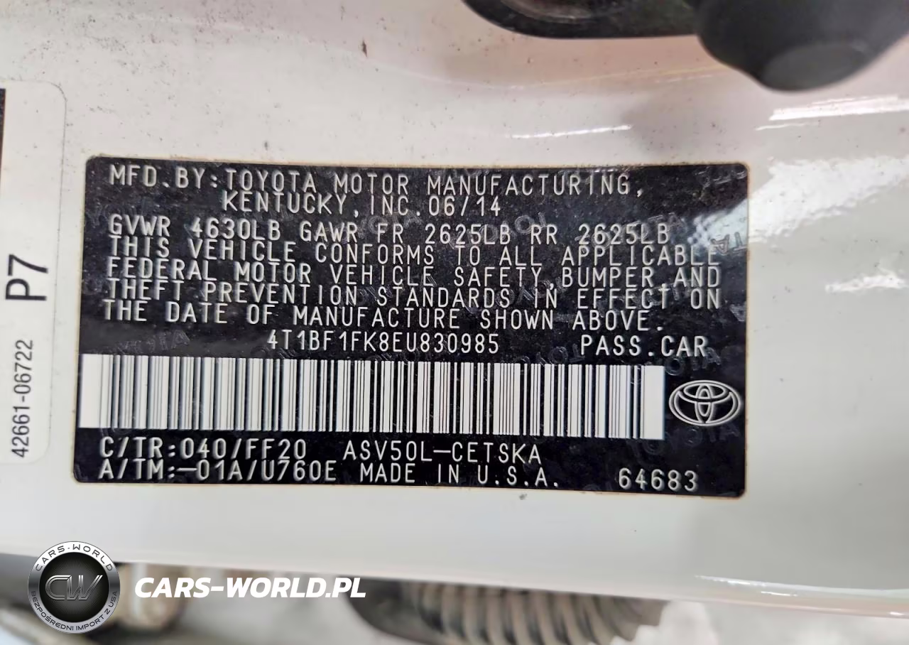 2014 Toyota Camry Se VIN:4T1BF1FK8EU830985 - 12