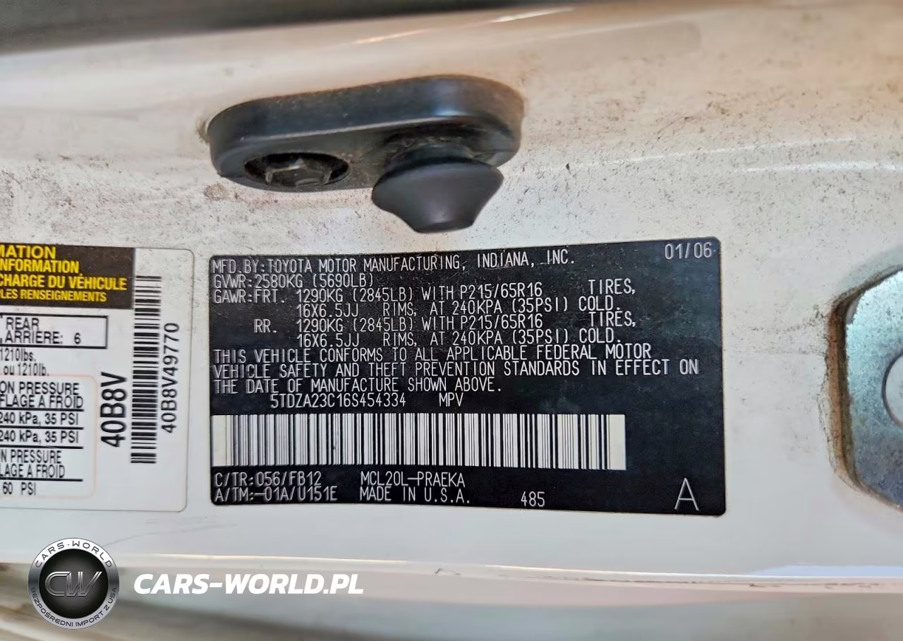 2006 Toyota Sienna Ce 8 Passenger VIN:5TDZA23C16S454334 - 13