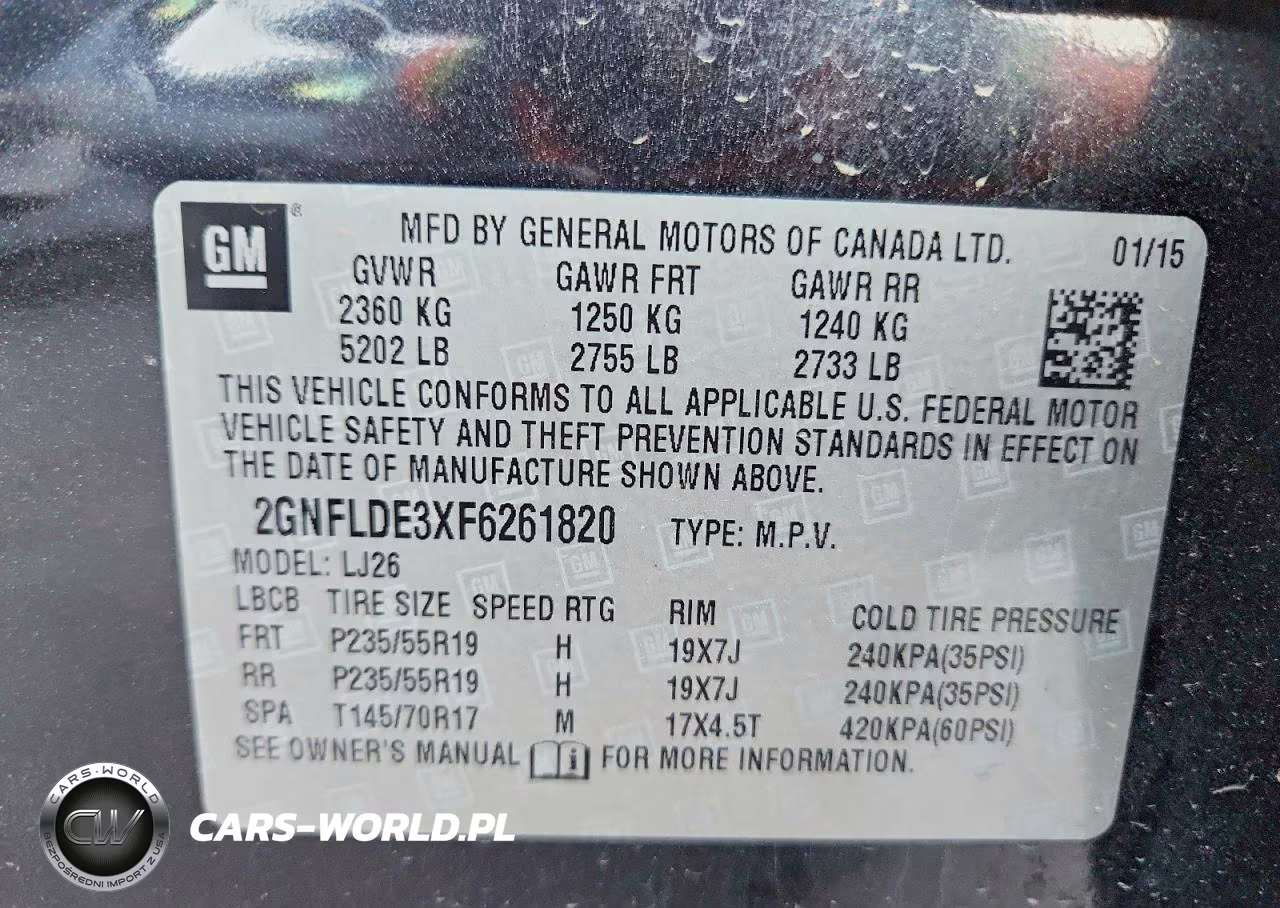 2015 Chevrolet Equinox Ltz VIN:2GNFLDE3XF6261820 - 12