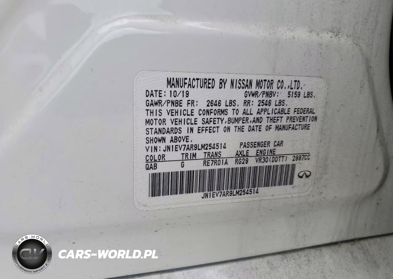 2020 Infiniti Q50 3.0T Luxe VIN:JN1EV7AR9LM254514 - 12