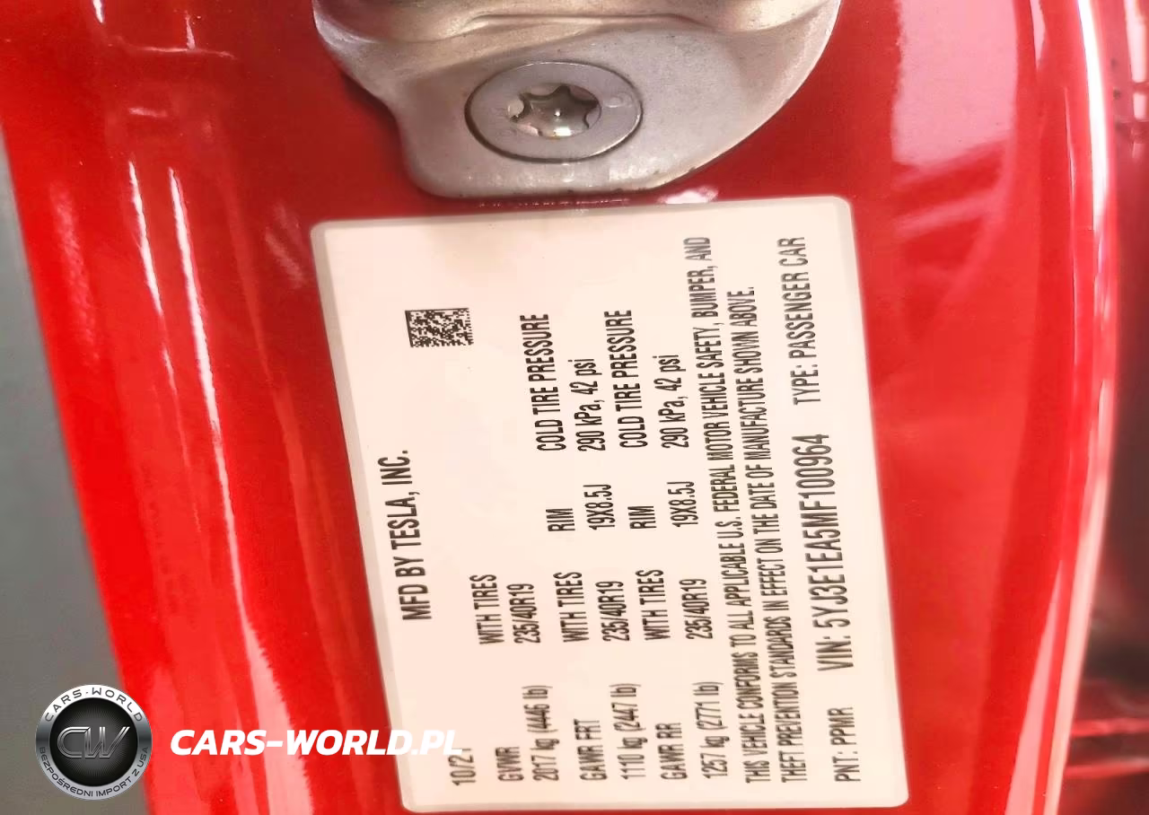 2021 Tesla Model 3 VIN:5YJ3E1EA5MF100964 - 12