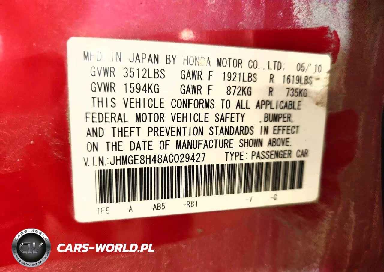 2010 Honda Fit Sport VIN:JHMGE8H48AC029427 - 13