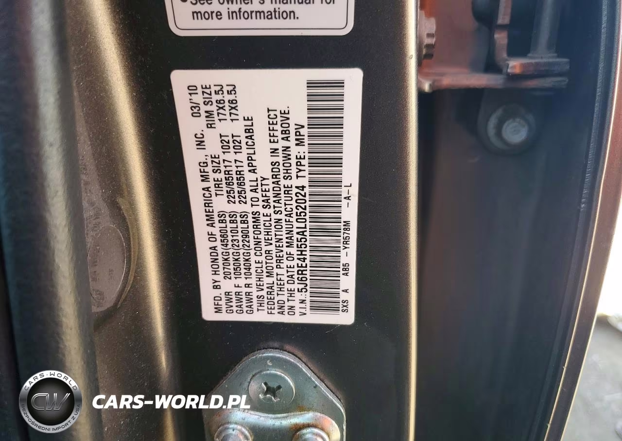 2010 Honda Cr-V Ex VIN:5J6RE4H55AL052024 - 12