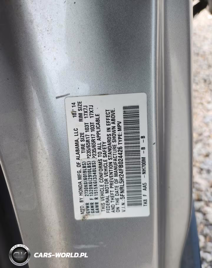 2015 Honda Odyssey Lx VIN:5FNRL5H24FB024426 - 13