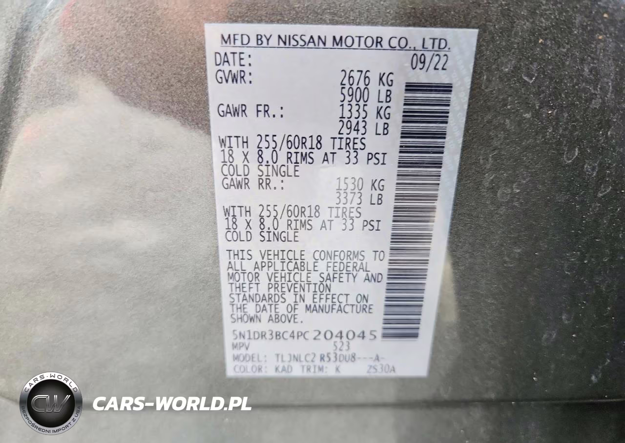 2023 Nissan Pathfinder Sv VIN:5N1DR3BC4PC204045 - 13