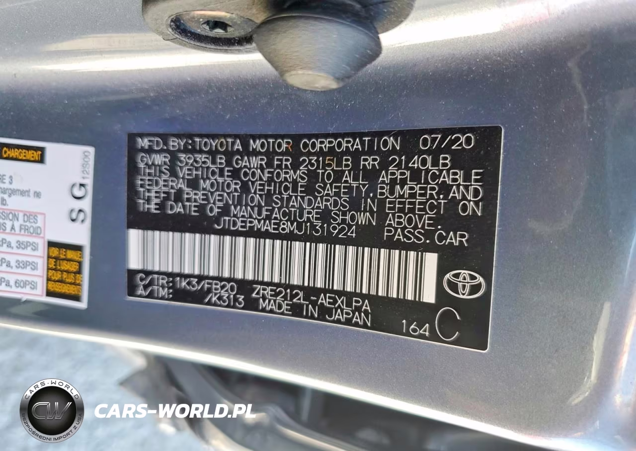 2021 Toyota Corolla Le VIN:JTDEPMAE8MJ131924 - 12