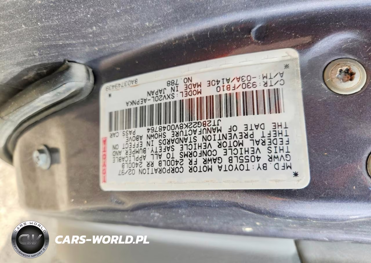 1997 Toyota Camry Le VIN:JT2BG22K8V0048764 - 12