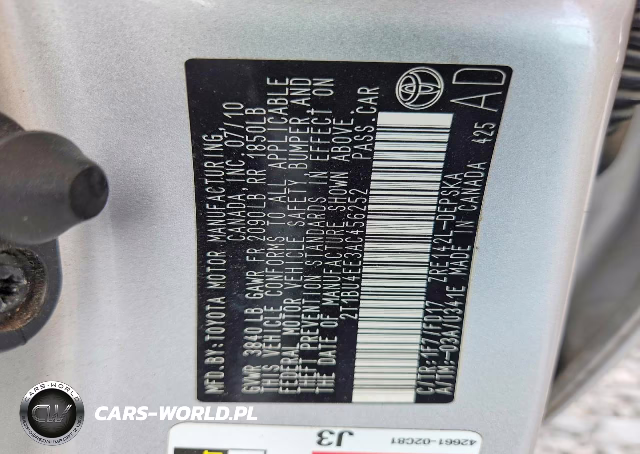 2010 Toyota Corolla Base VIN:2T1BU4EE3AC456252 - 12
