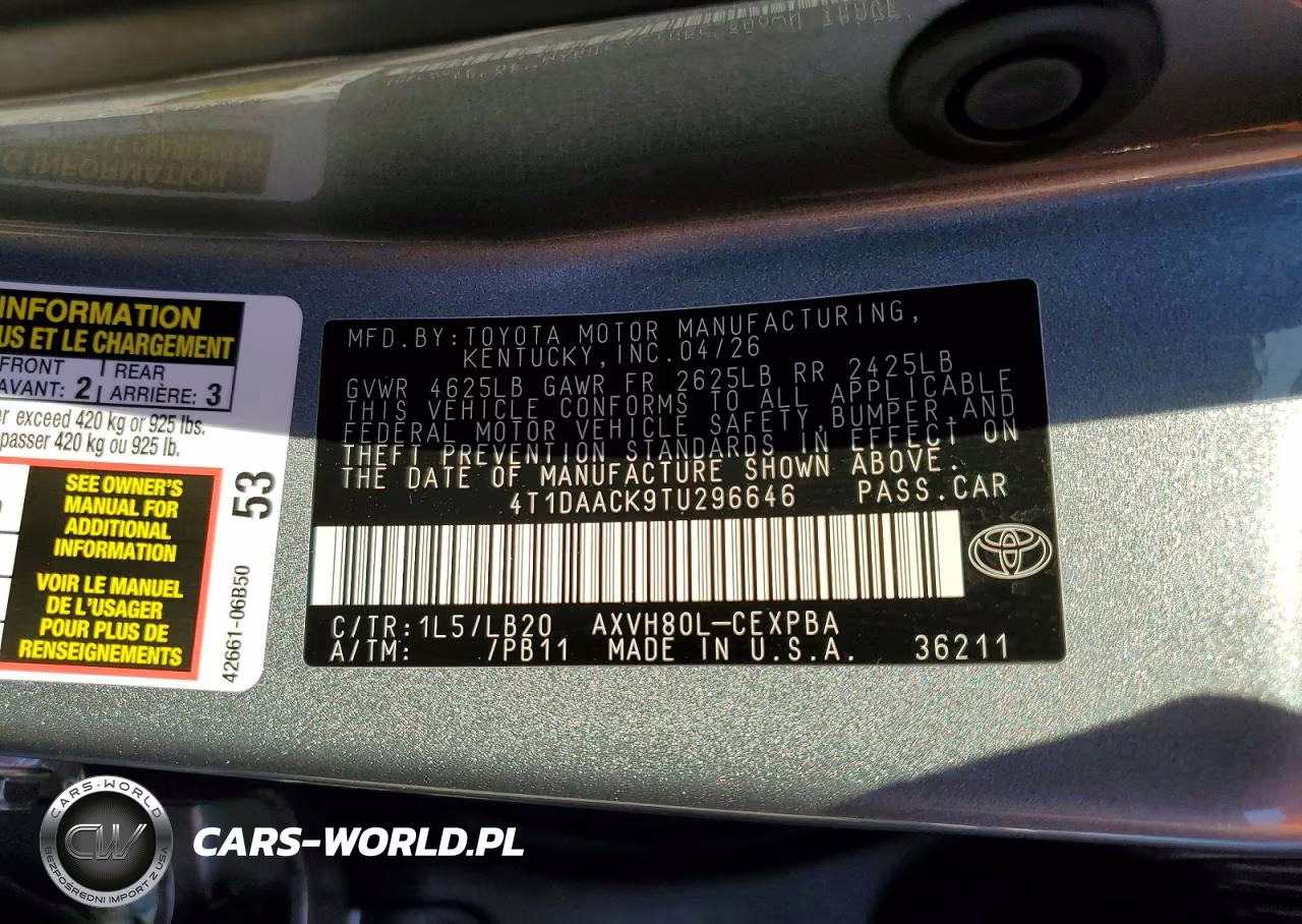2026 Toyota Camry Xse VIN:4T1DAACK9TU296646 - 12
