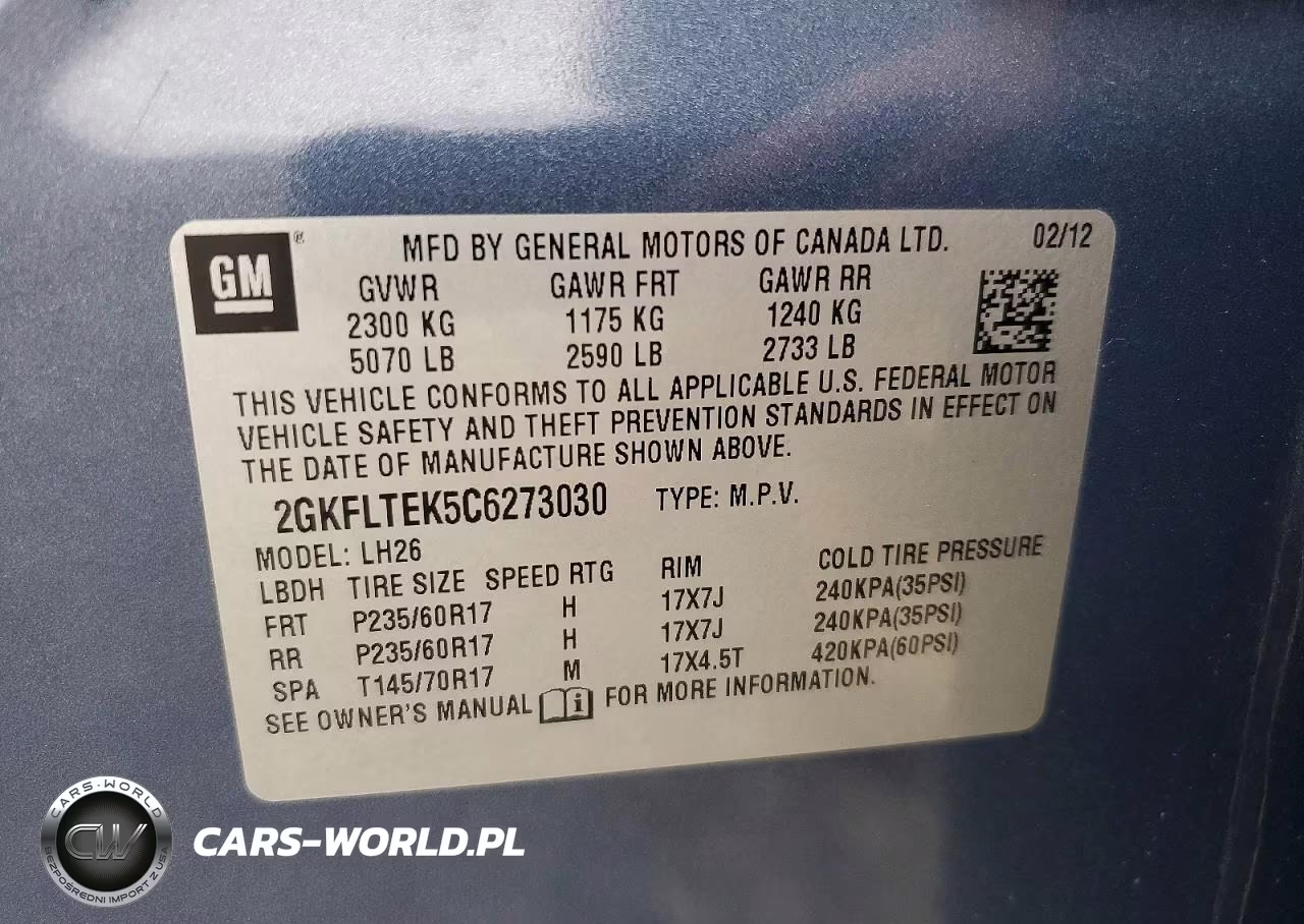 2012 GMC Terrain Sle VIN:2GKFLTEK5C6273030 - 13