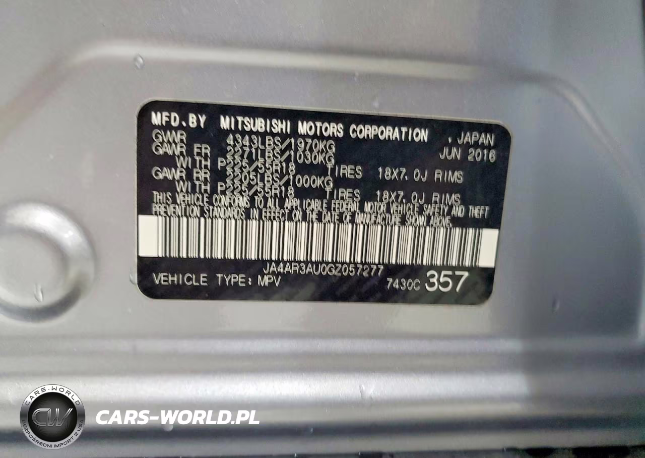 2016 Mitsubishi Outlander Sport Es VIN:JA4AR3AU0GZ057277 - 13