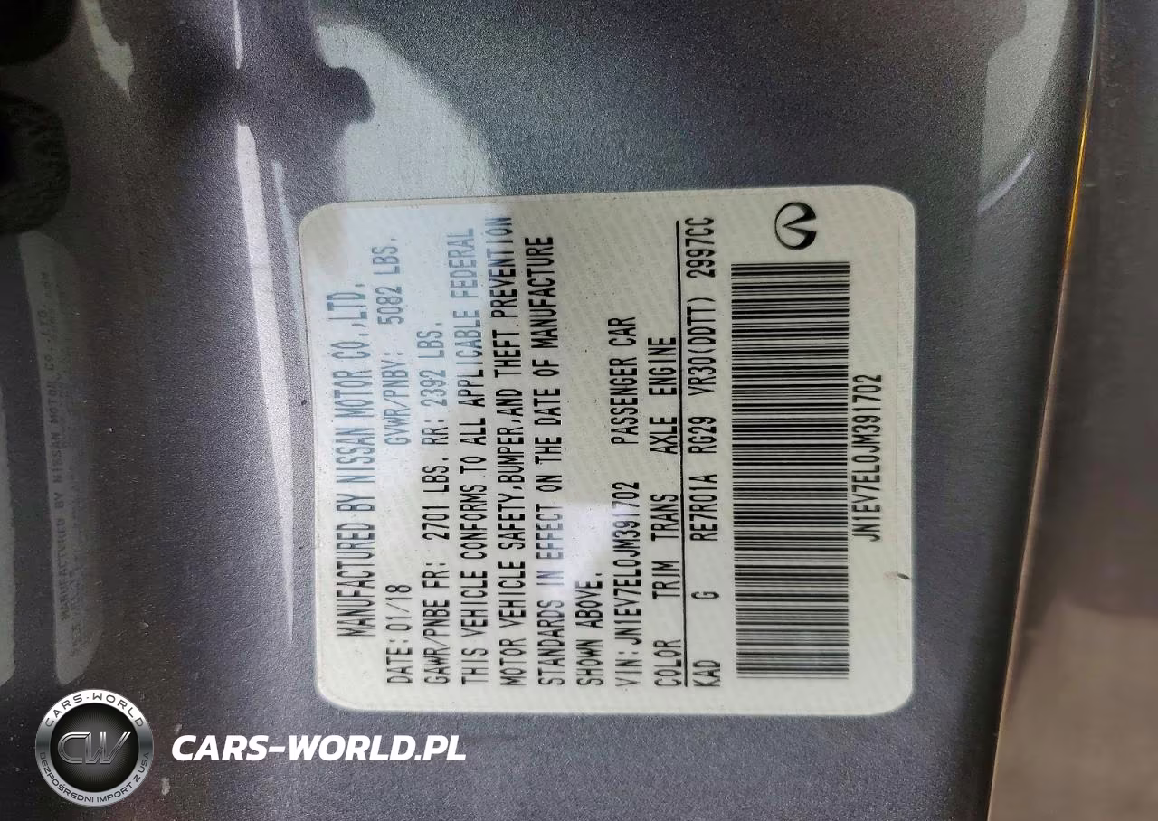 2018 Infiniti Q60 3.0T Luxe VIN:JN1EV7EL0JM391702 - 12