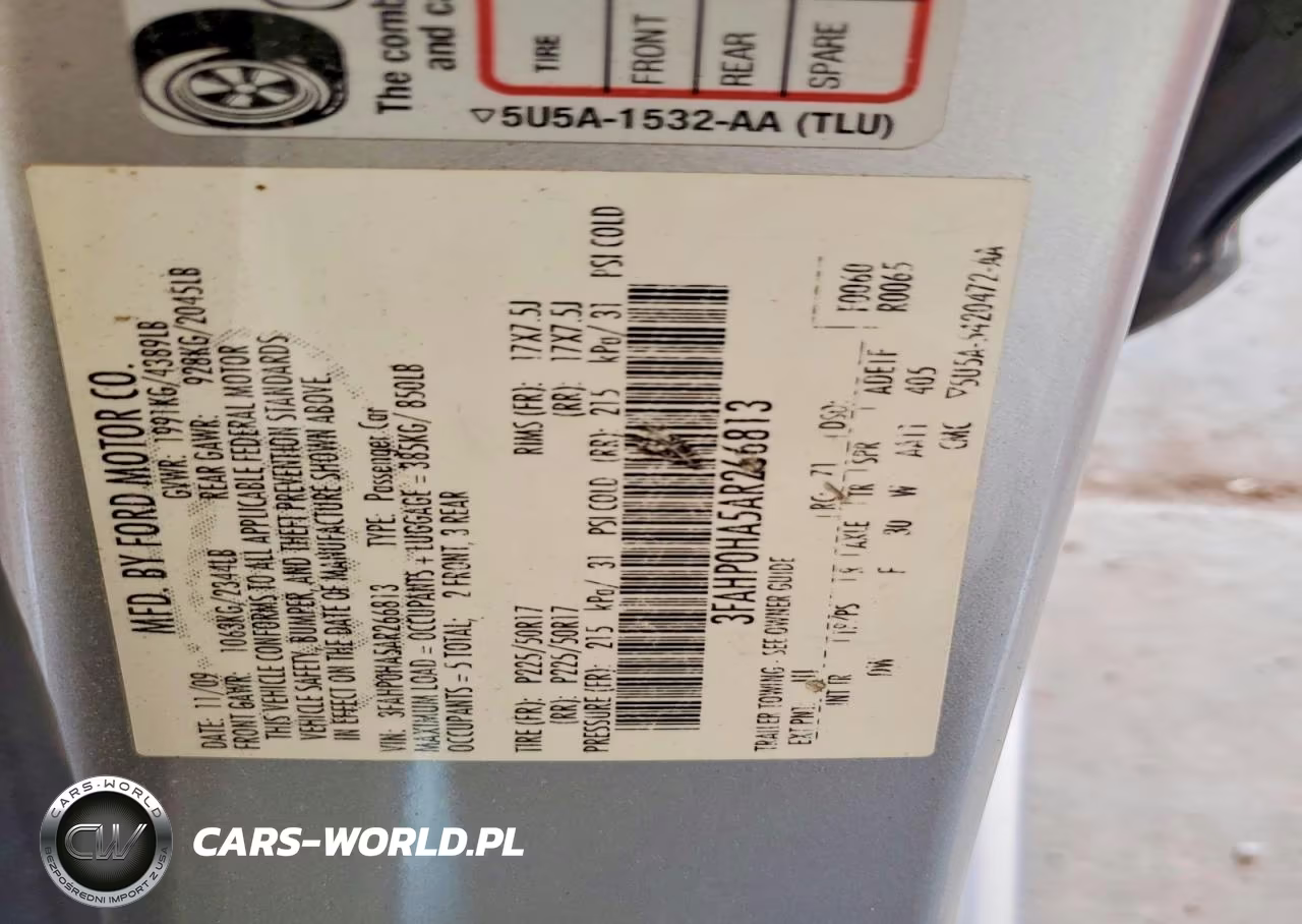 2010 Suzi-Suzuki Fusion Se VIN:3FAHP0HA5AR266813 - 12