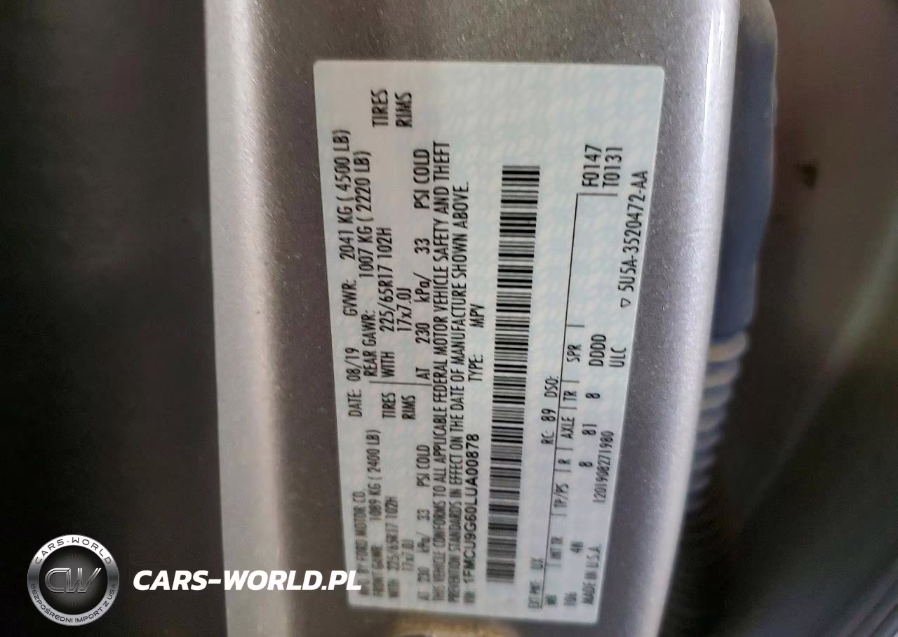 2020 Ford Escape Se VIN:1FMCU9G60LUA00878 - 13