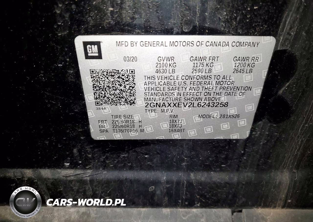 2020 Chevrolet Equinox Premier VIN:2GNAXXEV2L6243258 - 13
