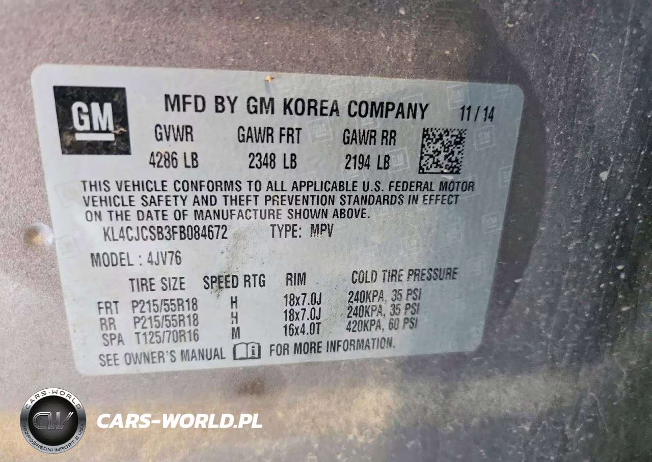 2015 Buick Encore VIN:KL4CJCSB3FB084672 - 13
