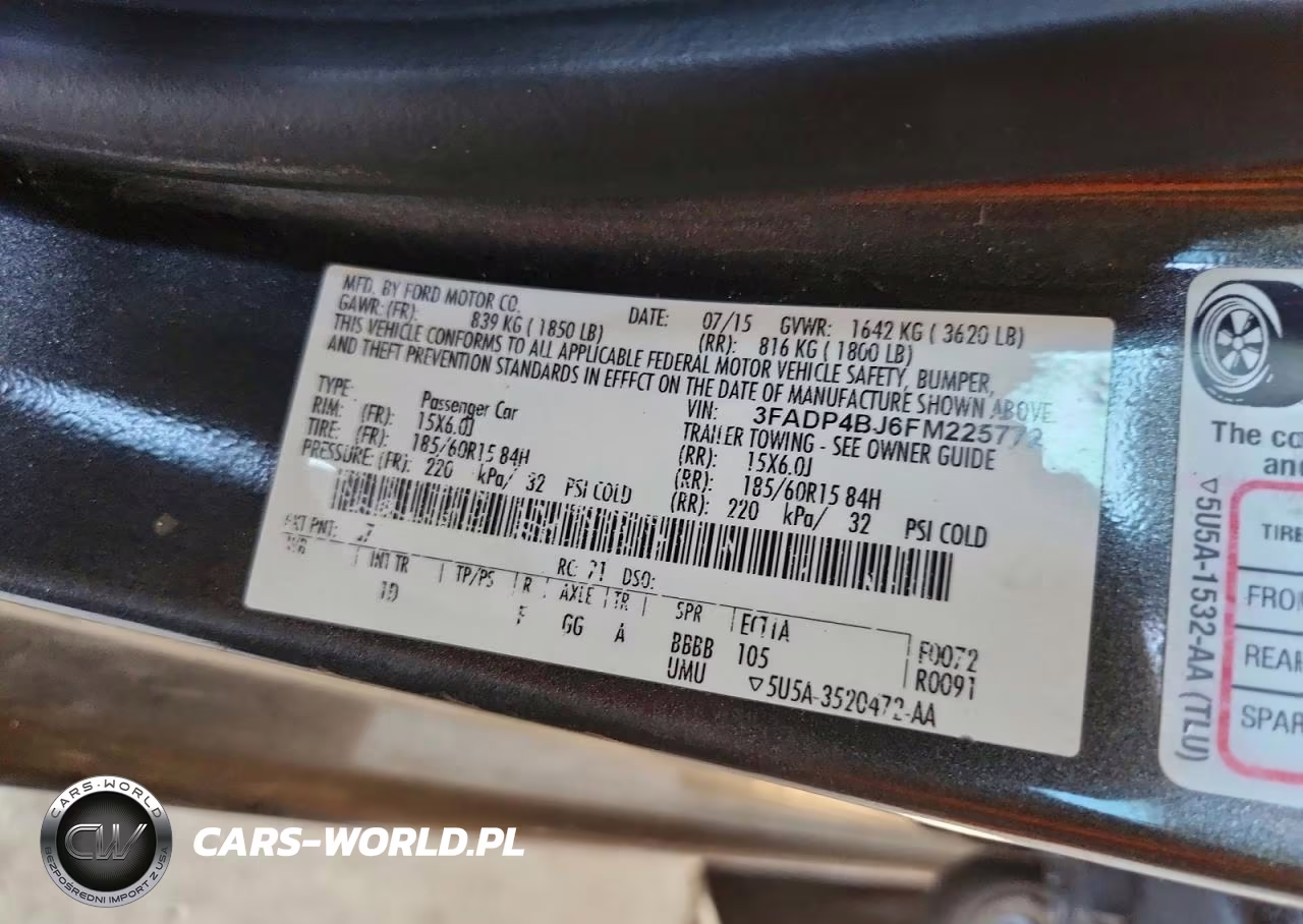 2015 Ford Fiesta Se VIN:3FADP4BJ6FM225772 - 12