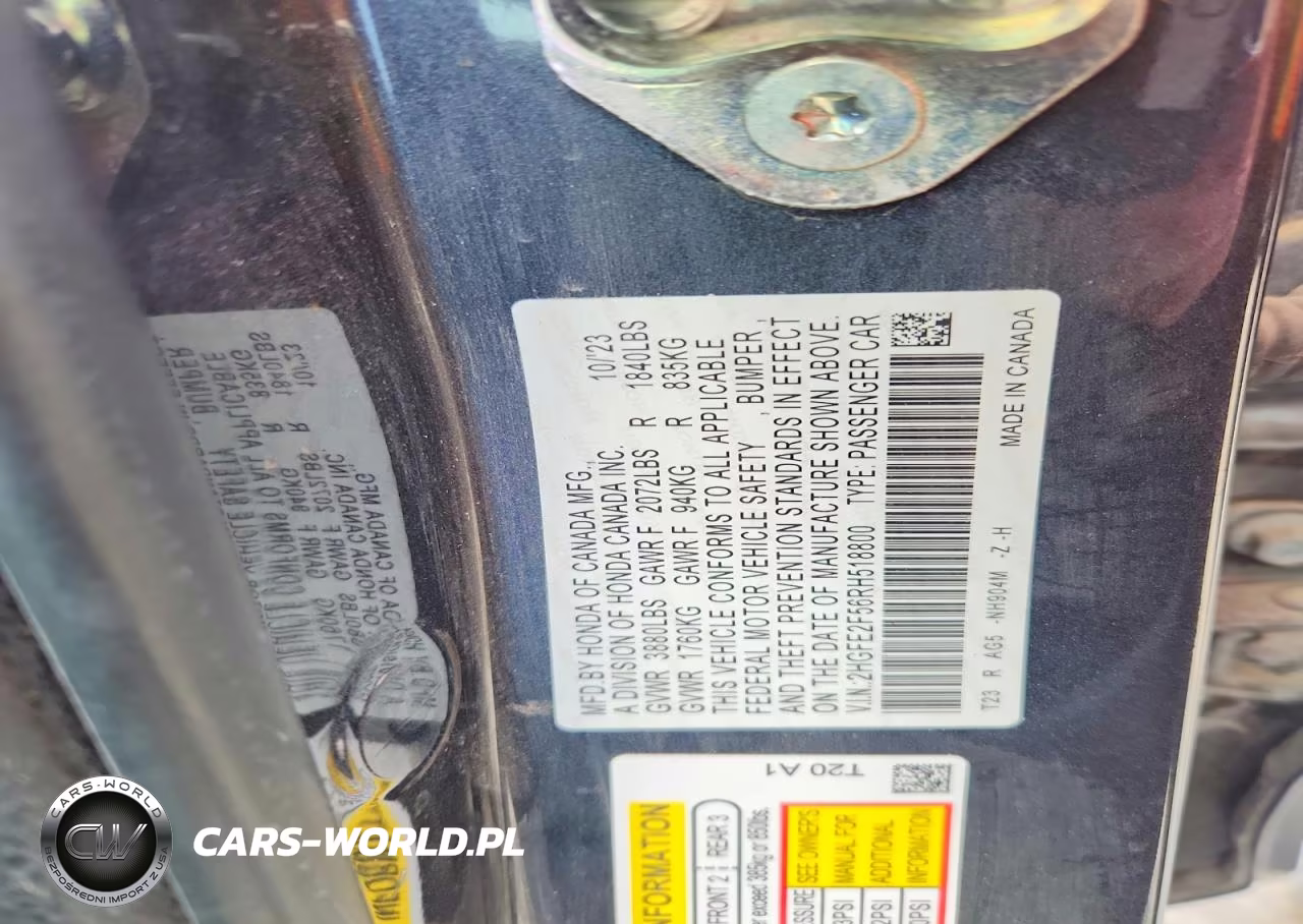 2024 Honda Civic Sport VIN:2HGFE2F56RH518800 - 12