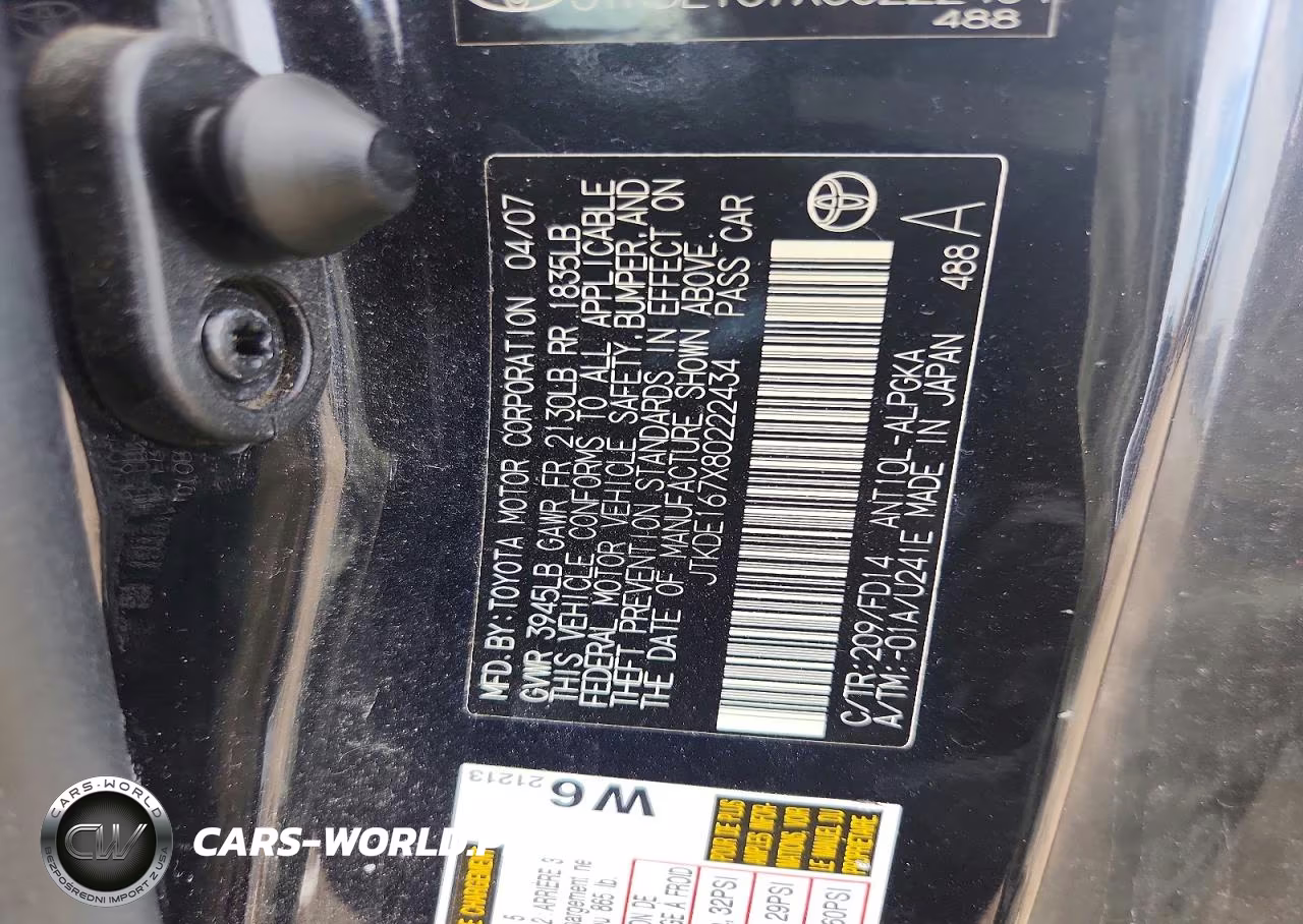 2008 Scion Tc Base VIN:JTKDE167X80222434 - 12