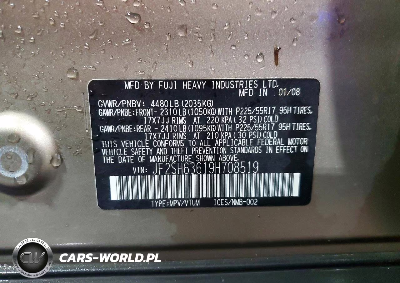 2009 Subaru Forester 2.5X Premium VIN:JF2SH63619H708519 - 12