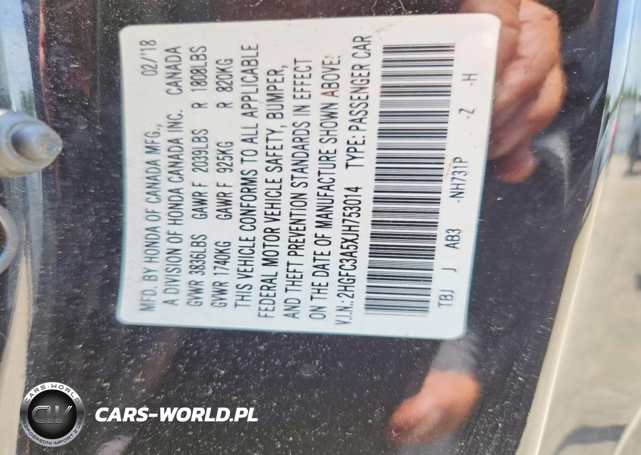 2018 Honda Civic Si VIN:2HGFC3A5XJH753014 - 12