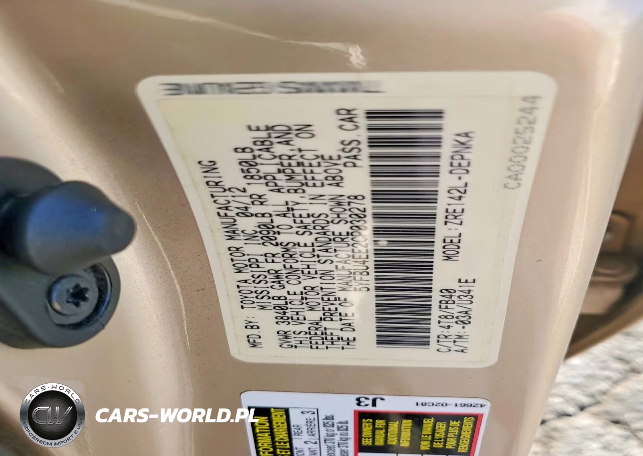 2012 Toyota Corolla Le VIN:5YFBU4EE2CP030278 - 12