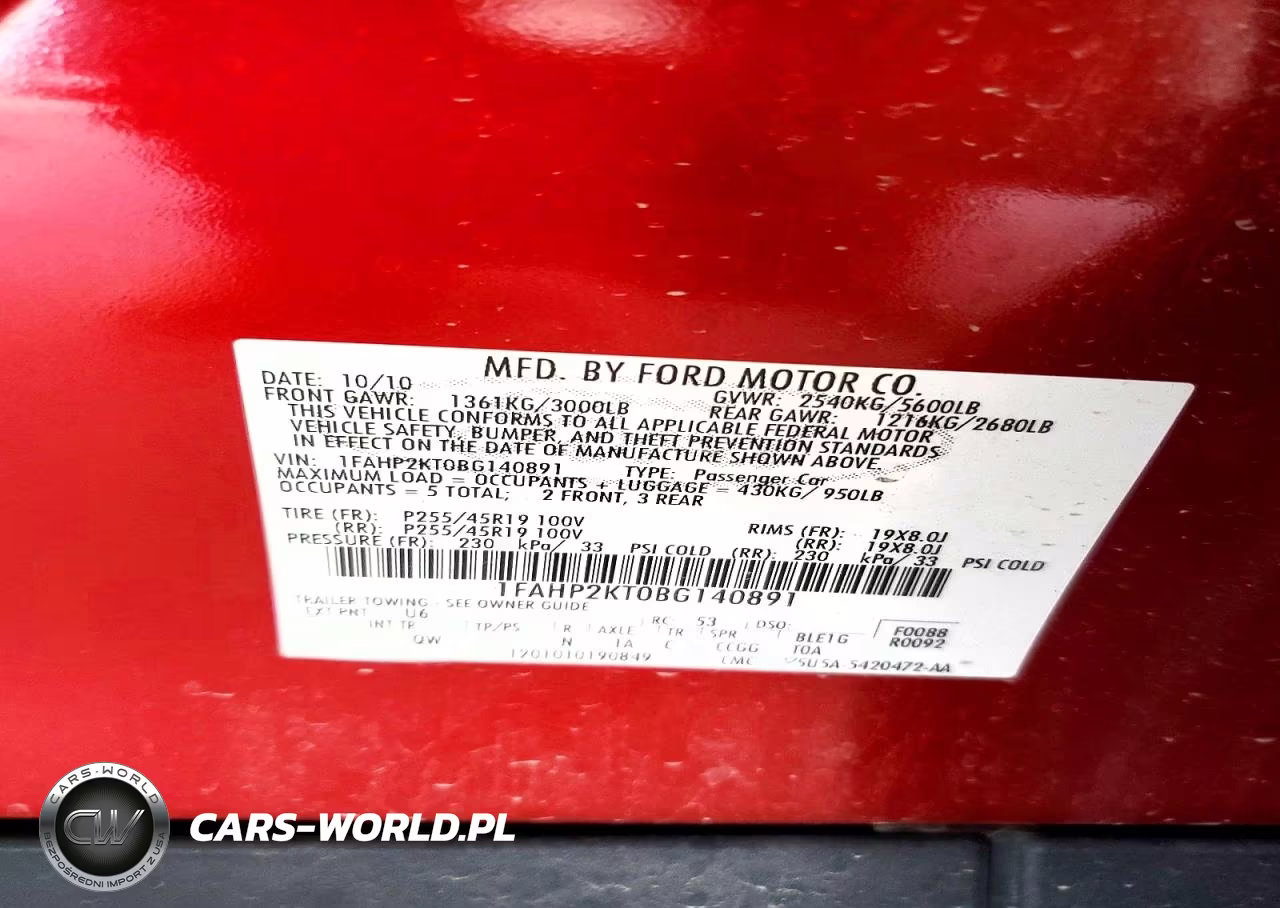 2011 Ford Taurus Sho VIN:1FAHP2KT0BG140891 - 12