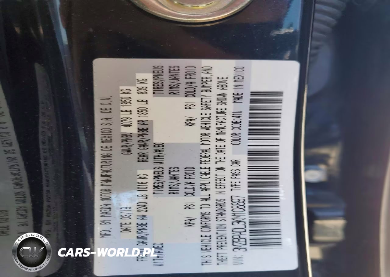2019 Mazda 3 Preferred VIN:3MZBPADL3KM108897 - 12