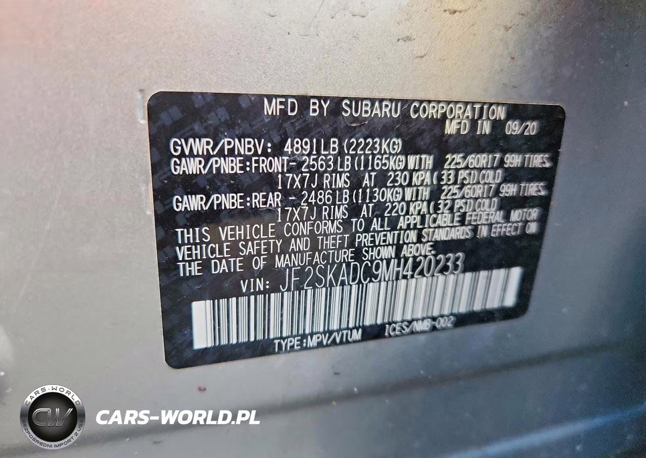 2021 Subaru Forester VIN:JF2SKADC9MH420233 - 13