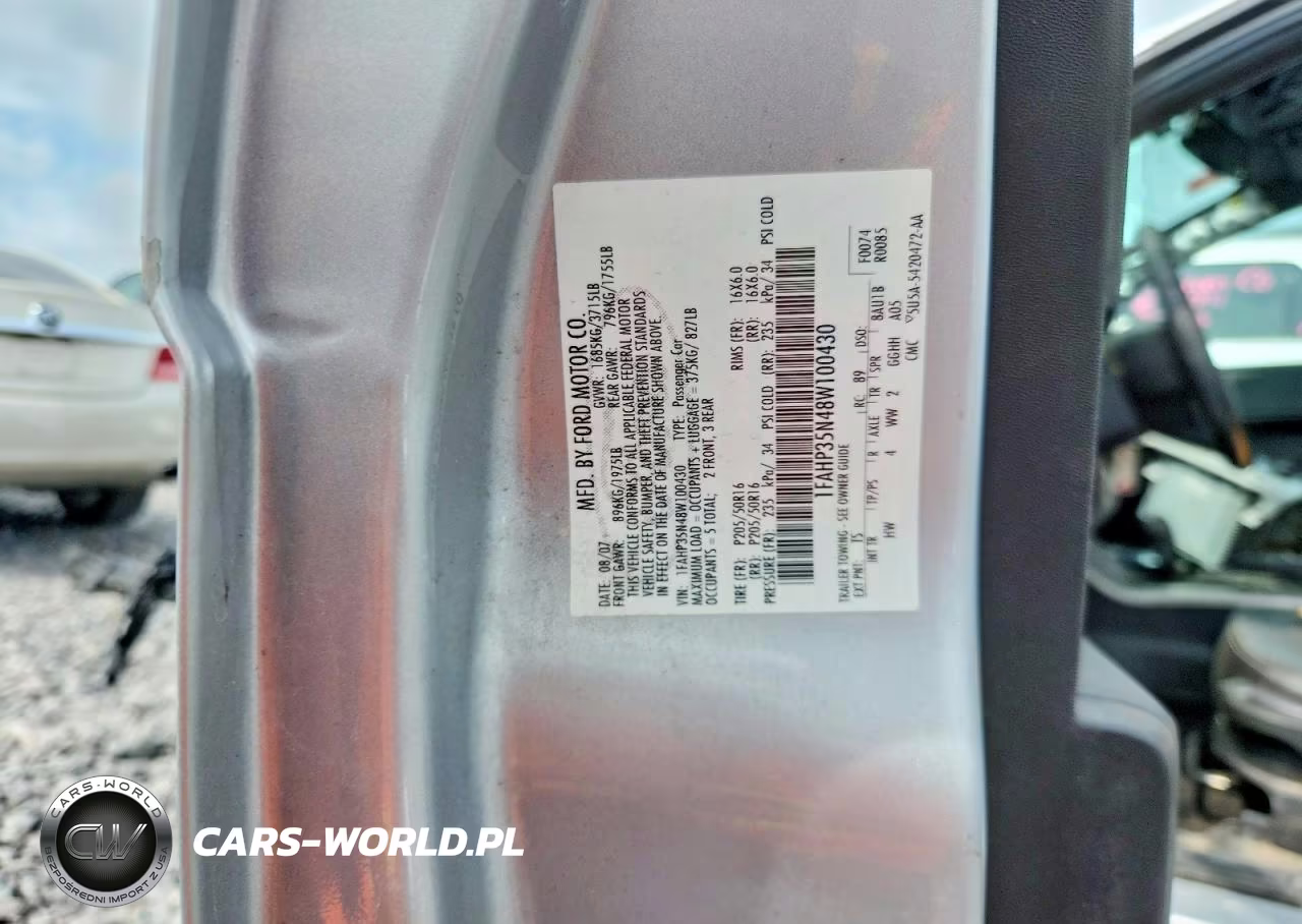 2008 Ford Focus Se VIN:1FAHP35N48W100430 - 12