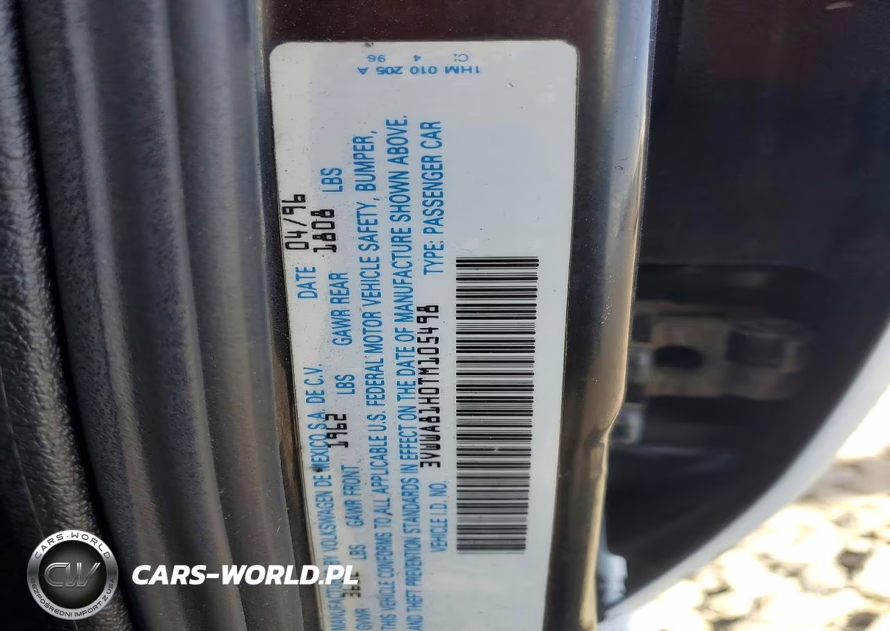 1996 VOLKSWAGEN JETTA TREK VIN:3VWWA81H0TM105498 - 12