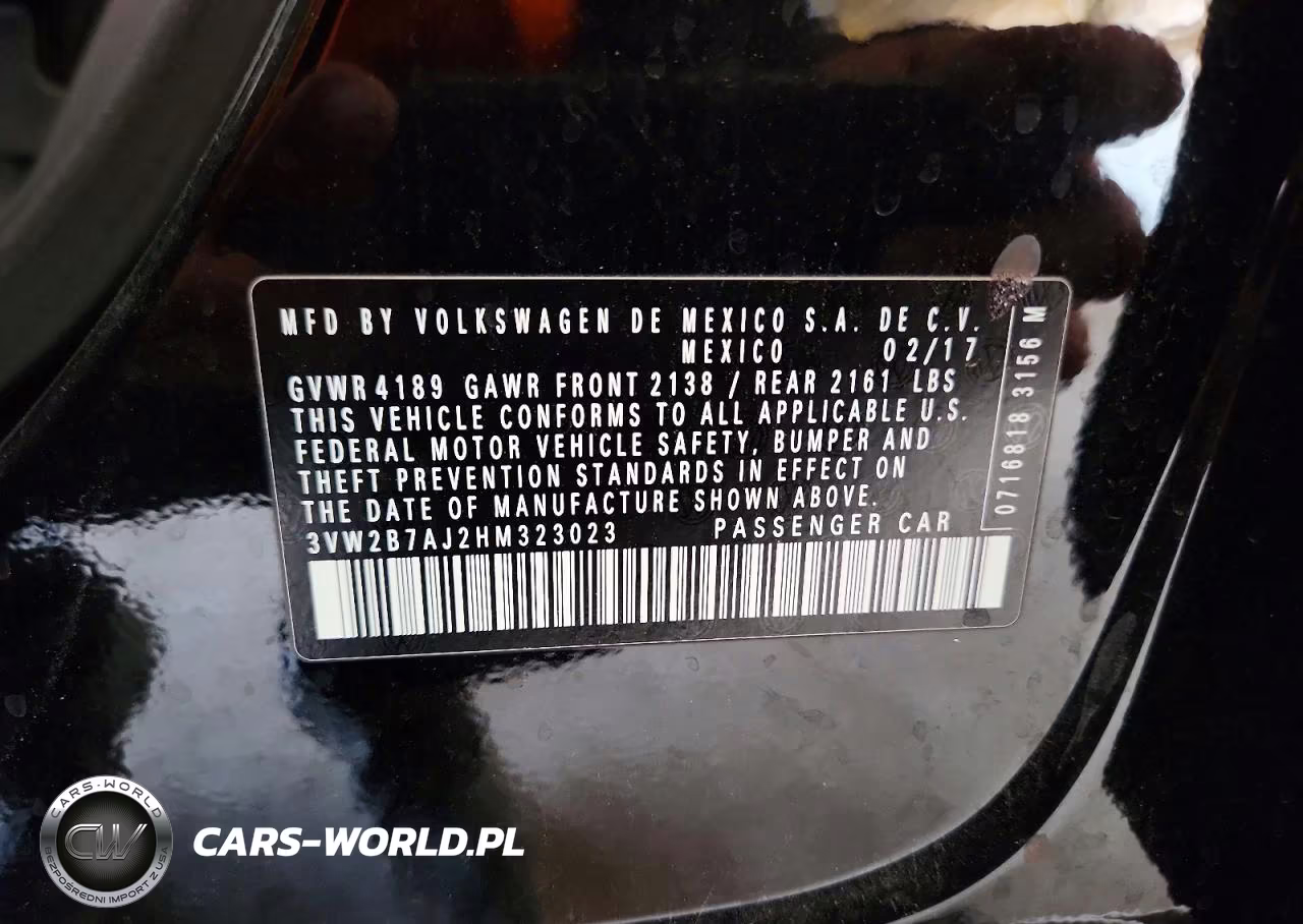 2017 Volkswagen Jetta S VIN:3VW2B7AJ2HM323023 - 13