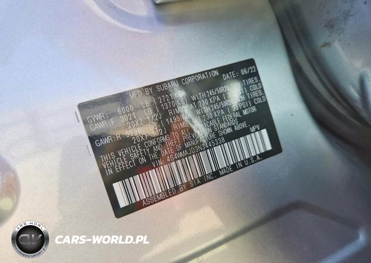 2022 Subaru Ascent Onyx Edition VIN:4S4WMAJD3N3445338 - 13