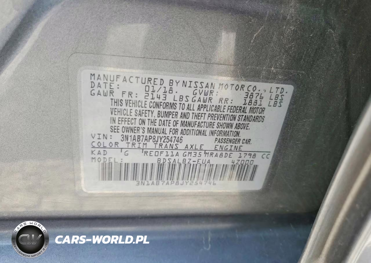2018 Nissan Sentra S VIN:3N1AB7AP8JY254746 - 12