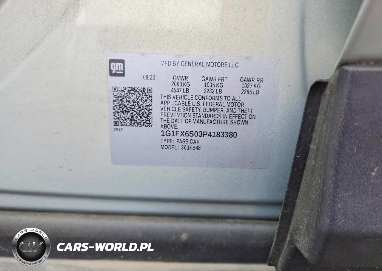 2023 Chevrolet Bolt Ev 2Lt VIN:1G1FX6S03P4183380 - 12