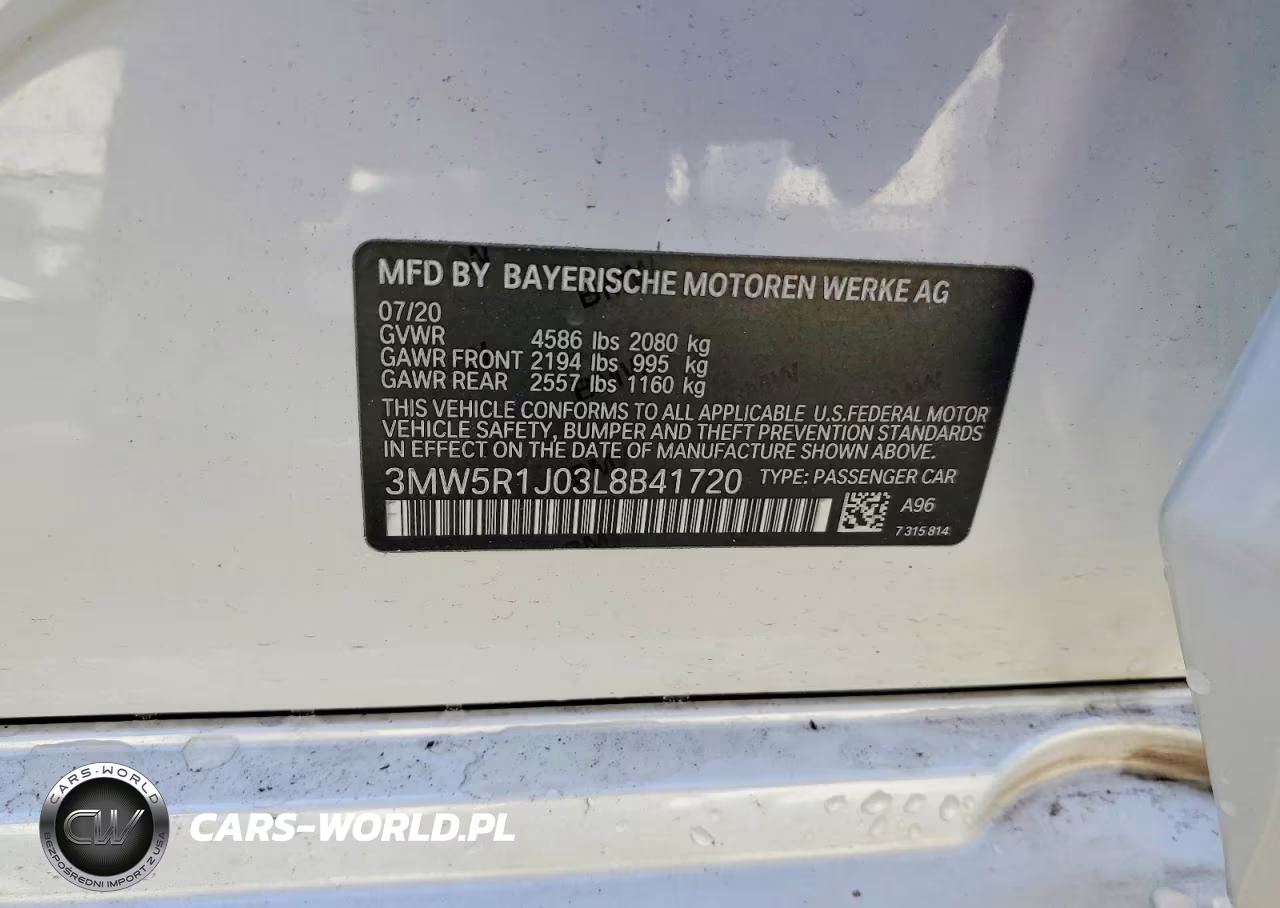 2020 BMW 330I VIN:3MW5R1J03L8B41720 - 12