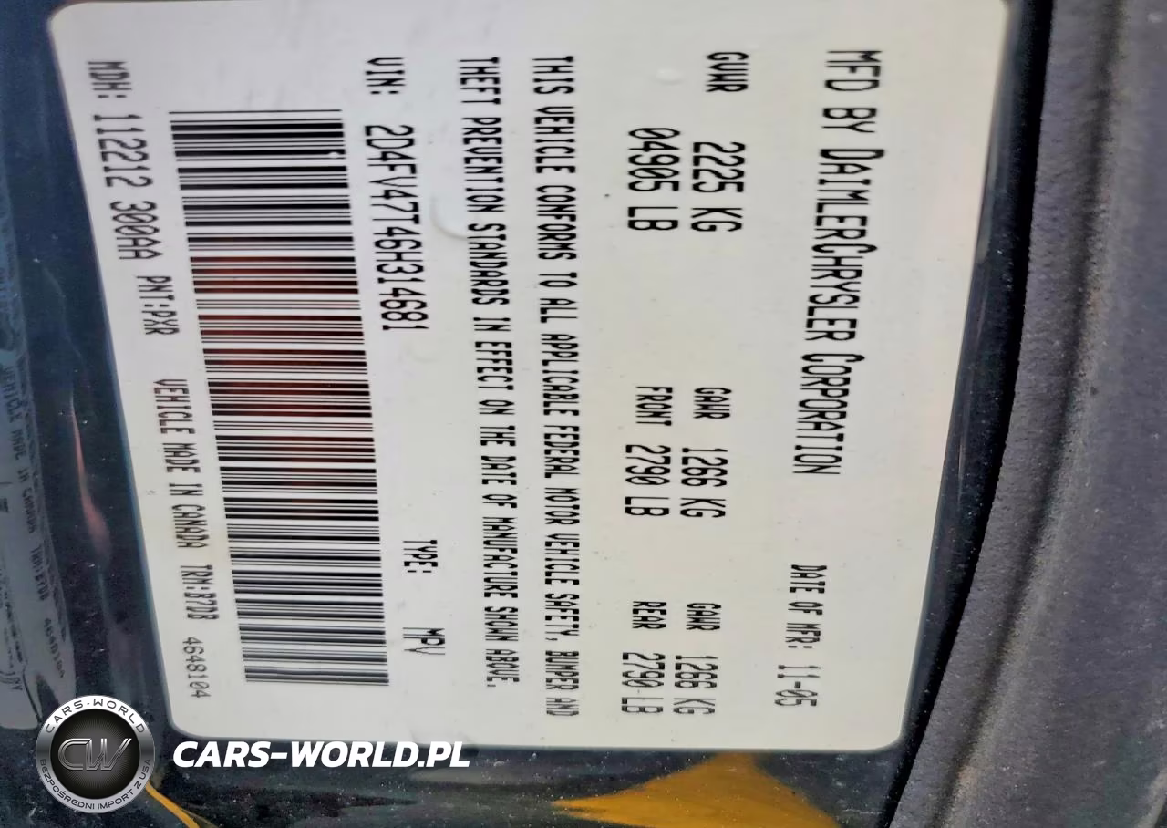 2006 Dodge Magnum Se VIN:2D4FV47T46H314681 - 12