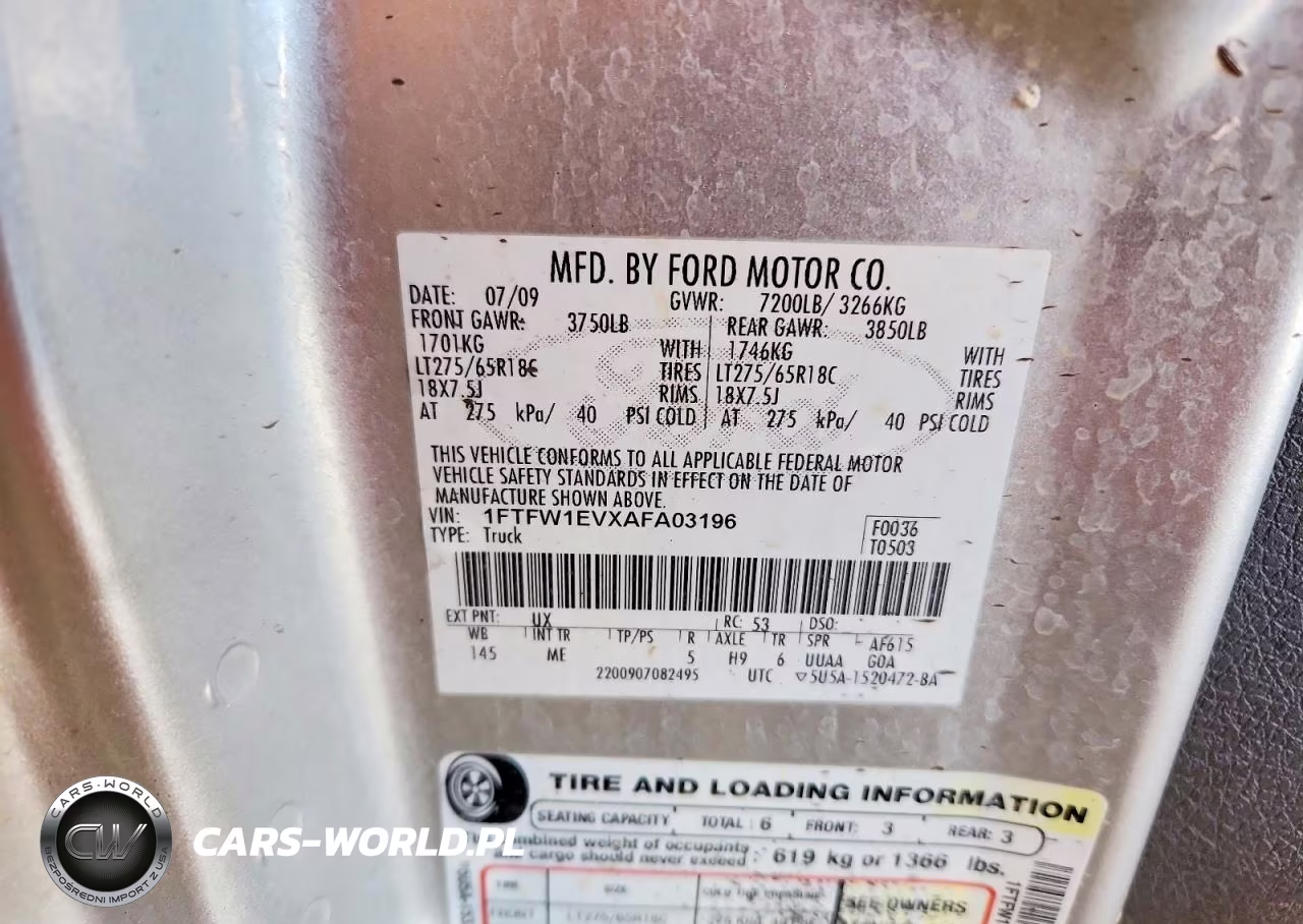 2010 Ford F150 Supercrew VIN:1FTFW1EVXAFA03196 - 12