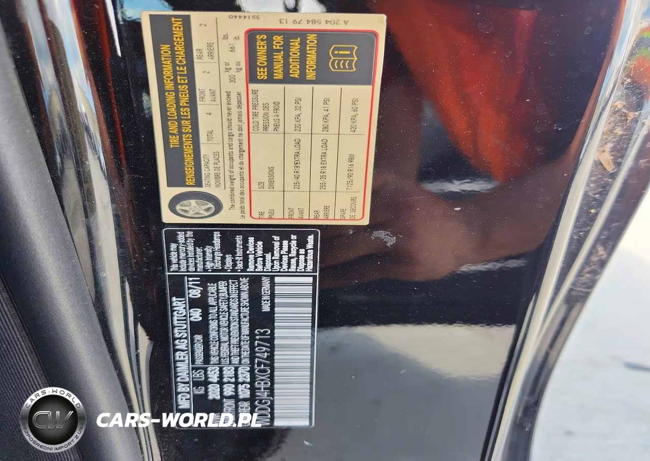 2012 Mercedes-Benz C 250 VIN:WDDGJ4HBXCF749713 - 12